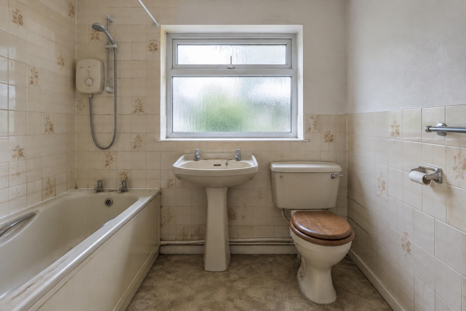 Illustrative dated bathroom before renovation